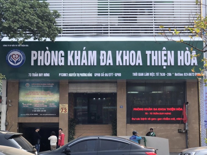 Hà Nội: Đình chỉ hoạt động của Phòng khám Đa khoa Thiện Hòa